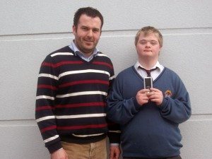 JCSP 2010-2011 : Mr Culhane with Patrick Madden winner in JCSP competition Write a Book