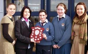AIB Catherina O Connor presenting Player of The Match awards to Deb Murphy and Orla Condon 2010-2011