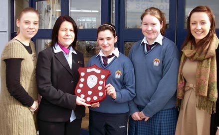 AIB Catherina O Connor presenting Player of The Match awards to Deb Murphy and Orla Condon 2010-2011