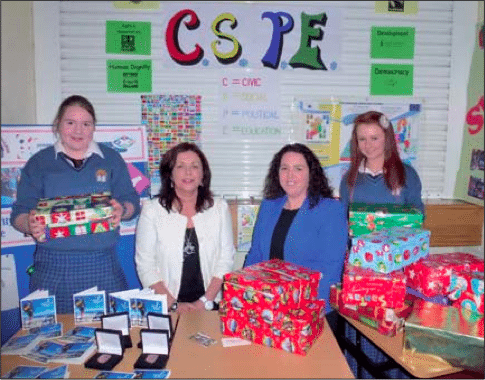 Shoebox Appeal Thank Desmond College for their support