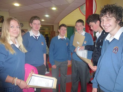 Students Gather to receive their Junior Certificate Exam Results at Desmond College VEC Newcastlewest