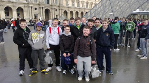 Desmond COllege students at the Louvre Paris on their School Trip 2013
