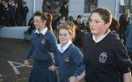 Desmond College's students creating awareness of SADS campaign by dancing the siege of ennis at the launch