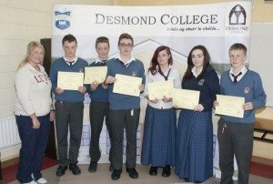 Desmond College Students Awards 2014 : 1st year and 2nd years