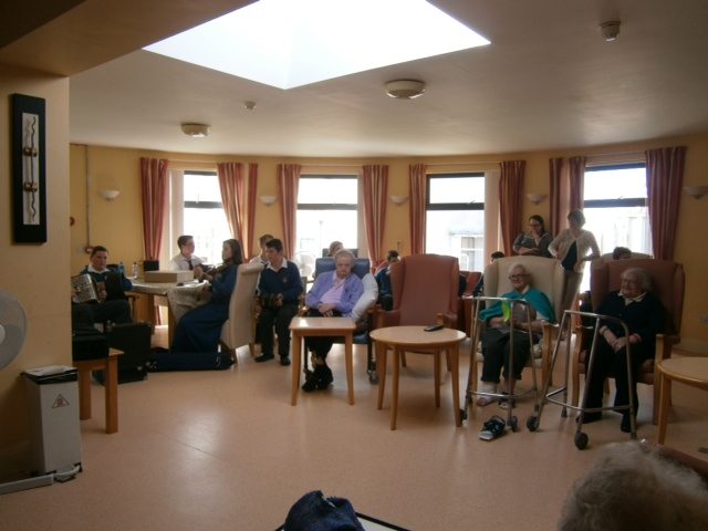 On the 1st Oct 2014 Desmond College students celebrate Positive Aging Week with Residents at St Ita's Nursing Home