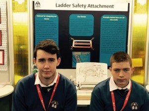 Desmond College Students Enjoying the BT Young Scientist : Ladder Safety Attachment