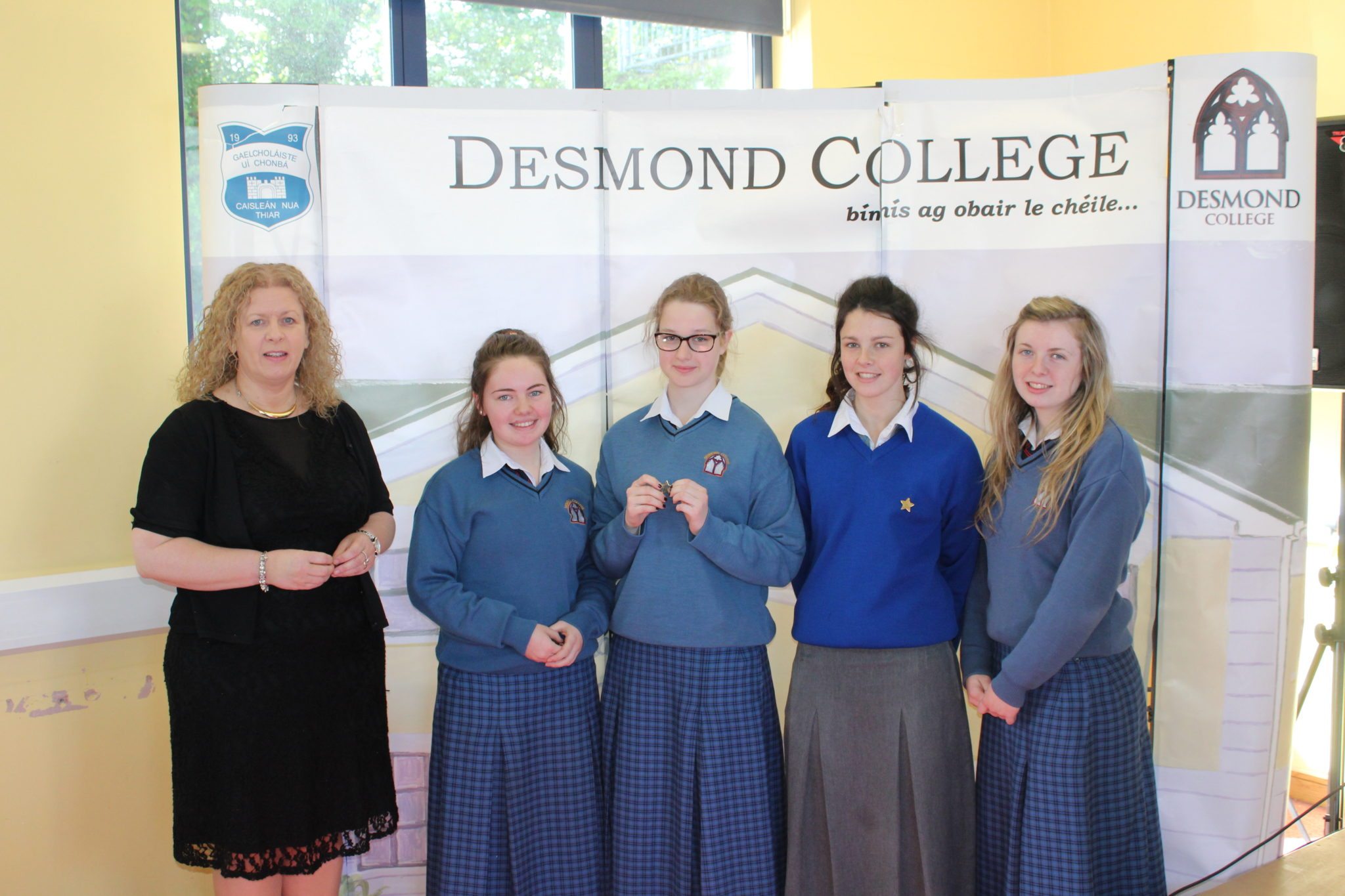 Desmond College Student Awards: May 2015: DEDICATION AND COMMITMENT AWARDS: 5th Year: Ms Gavin Barry with Terri Keane, Eileen Ennulat, Leah Kelly and Julie Cantillon