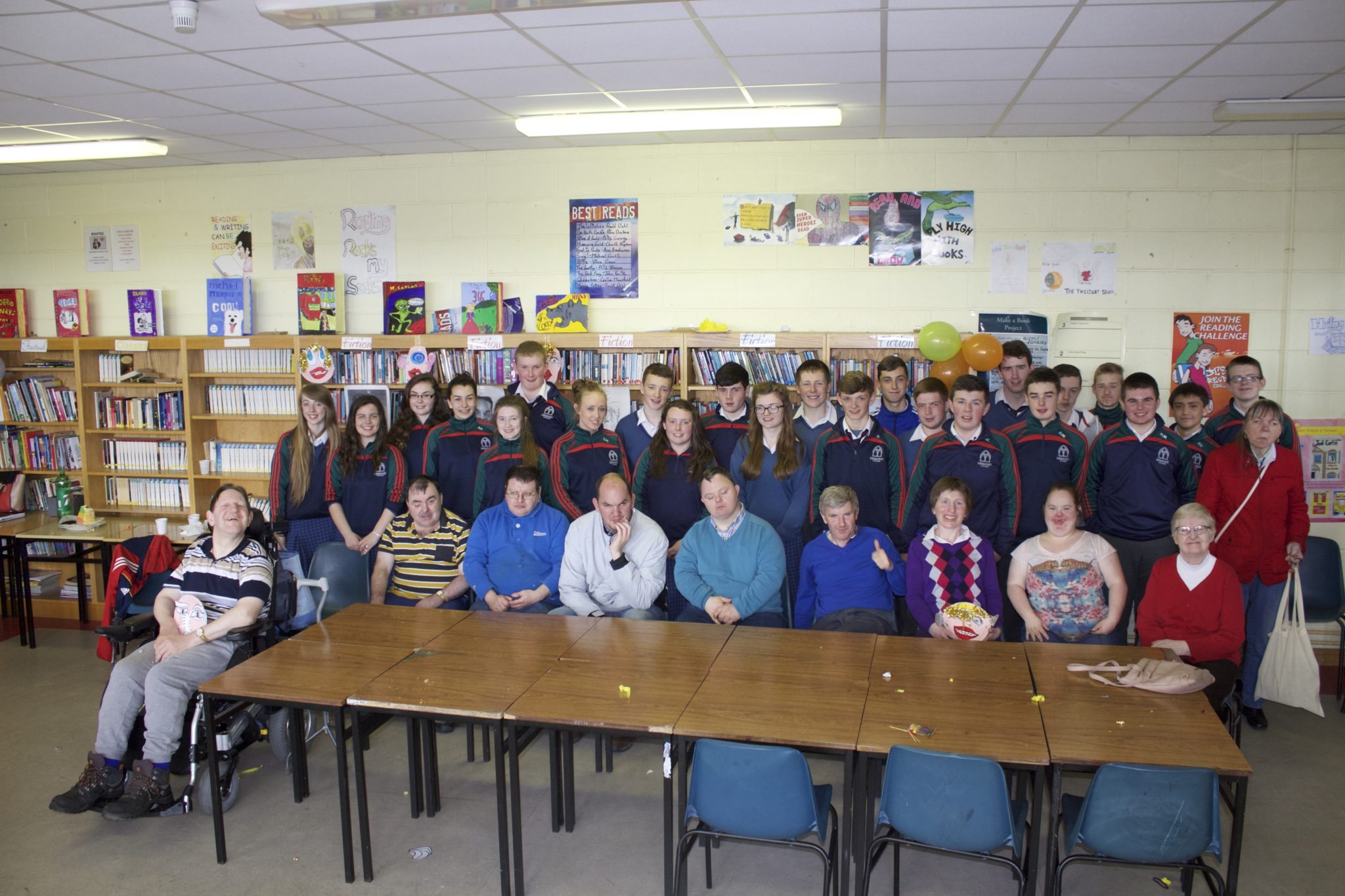 The Desmond College TY students with some of the members of the Brothers of Charity: May 2015