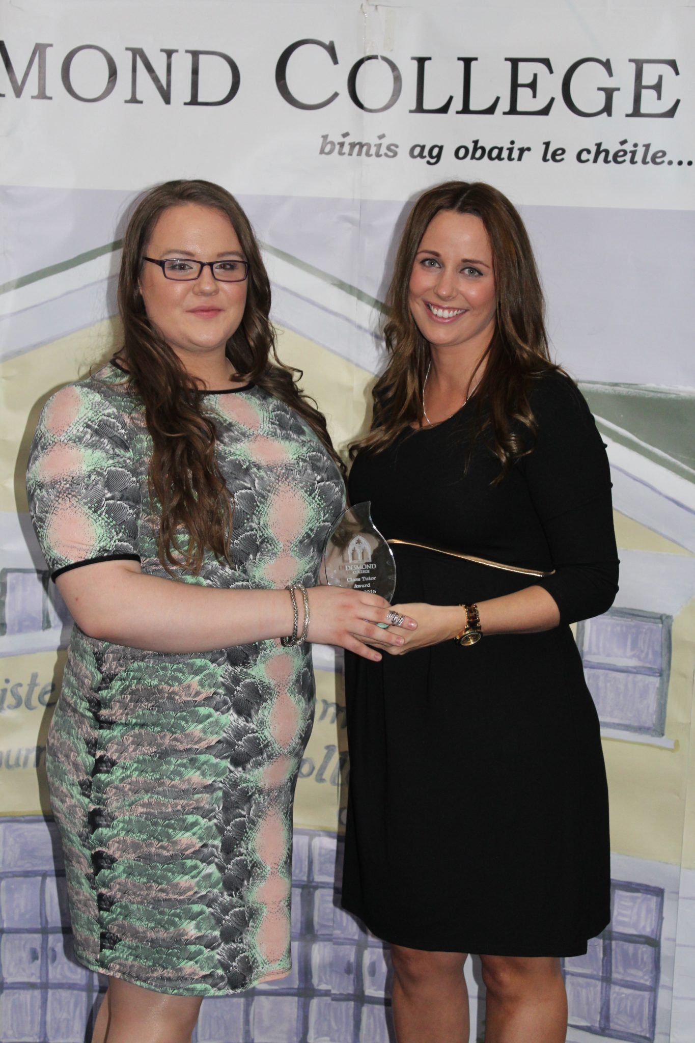 desmond-college-leaving-certificate-graduation-2015-class-tutor-awards-Amy-Downes-with-Ms-White