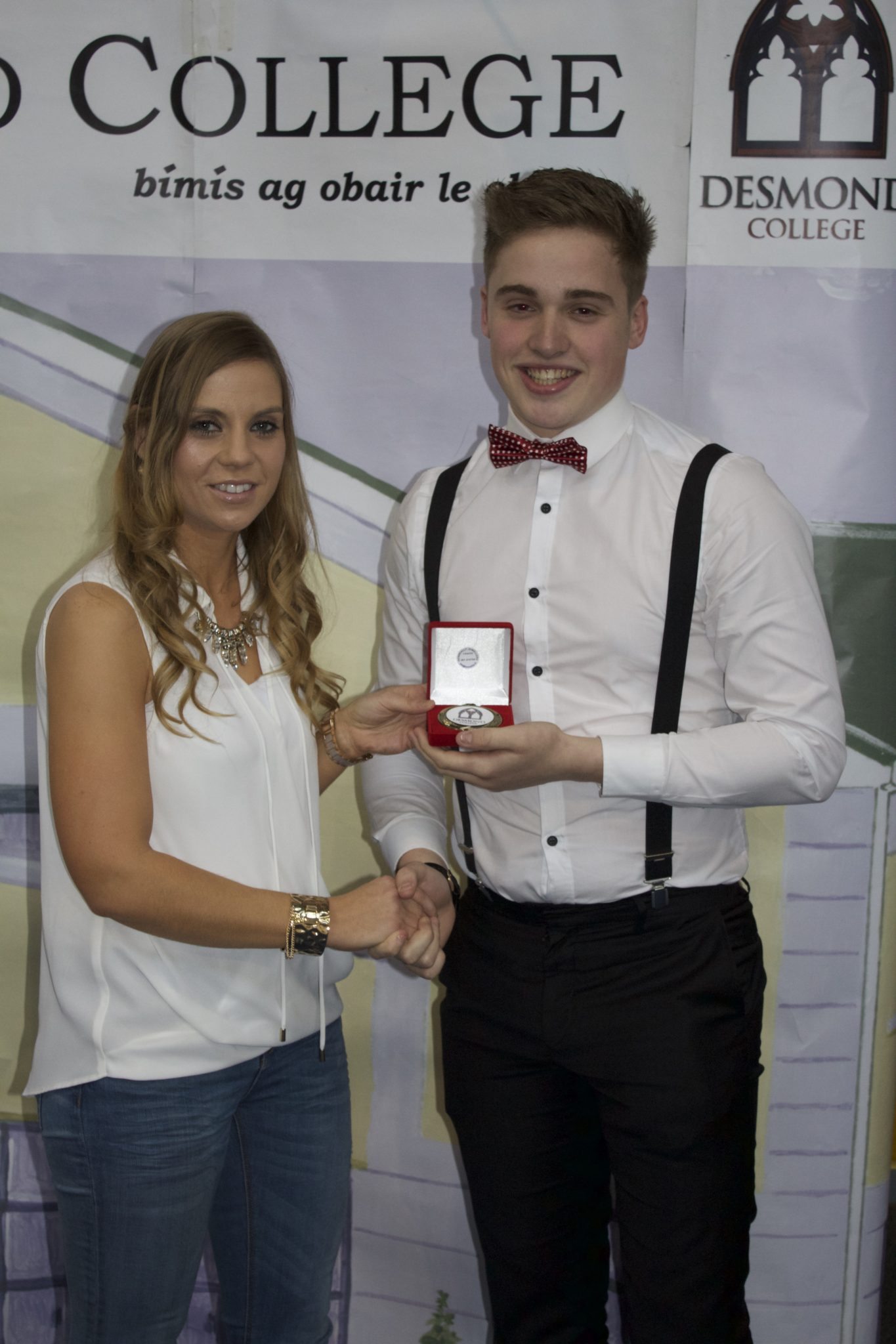 Desmond College Leaving Certificate Graduation Awards 2015: Sports Awards: Mikey Sexton with Ms Corkery