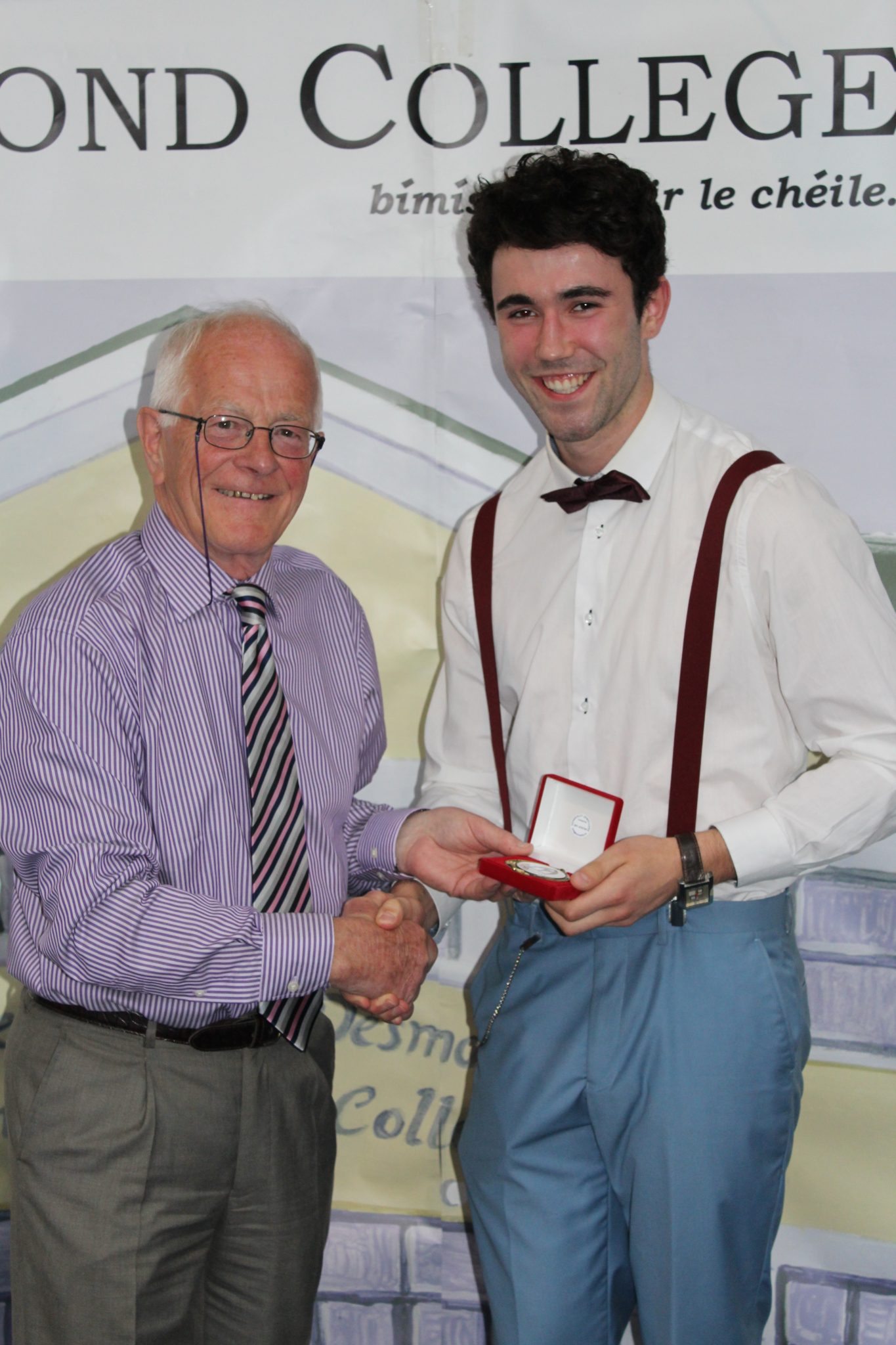 Desmond College Leaving Certificate Graduation Awards 2015: Sports Awards: Cormac Long with Mike Nash
