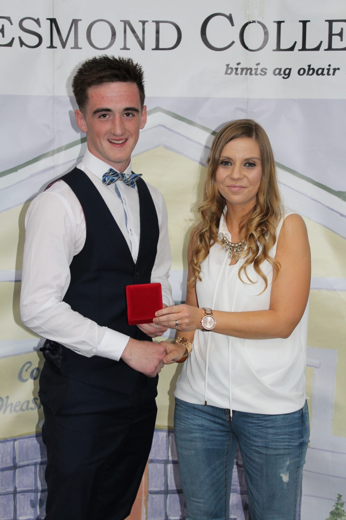 Desmond College Leaving Certificate Graduation Awards 2015: Sports Awards: Steven Brosnan with Ms Corkery