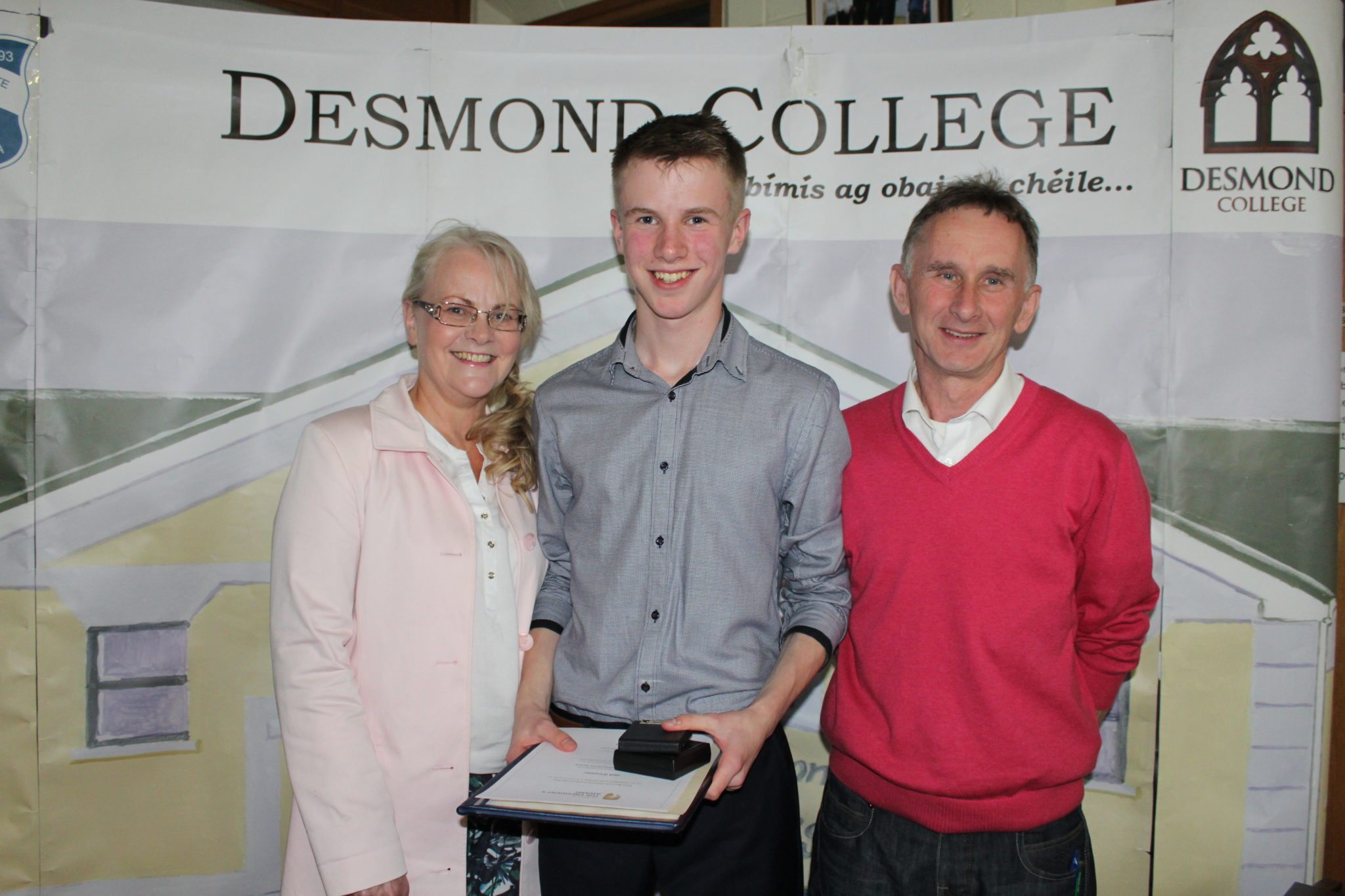Desmond College TY Graduation 2015: Jack O'Connor with his Mam and Dad at the TY Graduation