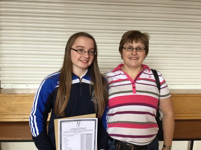 Hannah Barrett received fantastic results - pictured with her mum