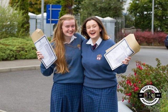 Niamh Liston and Emily Duffy congratulate each other on their fantastic results