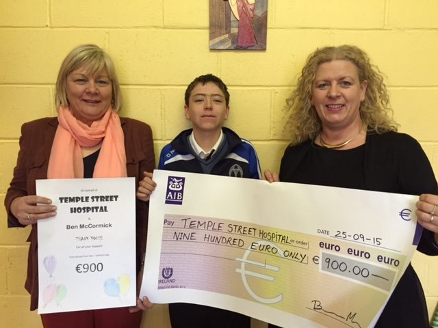 2015 Oct: Mari Woods, Ben McCormick and Vourneen Gavin Barry : Funds Raised for the Temple Street Children's Hospital