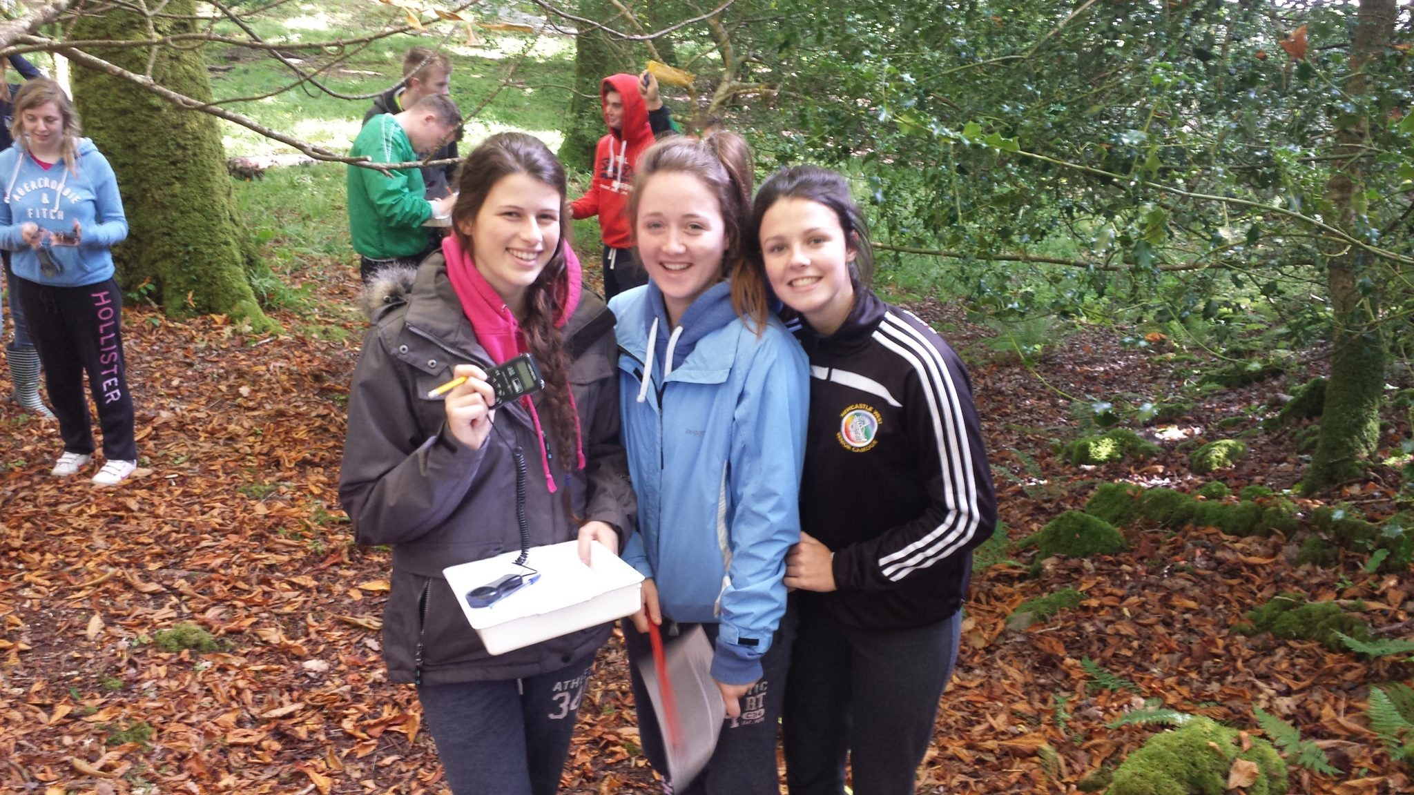 October 2015: Madeline O'Doherty, Rachel Dore, and Leah Kelly explore the flora and fauna at Killarney National Park.