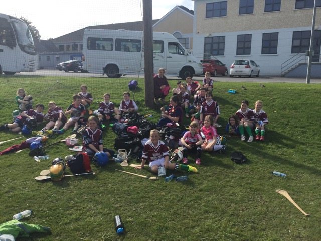 Students from Killoughteen National School take a well deserved break at Desmond College Primary School Blitz