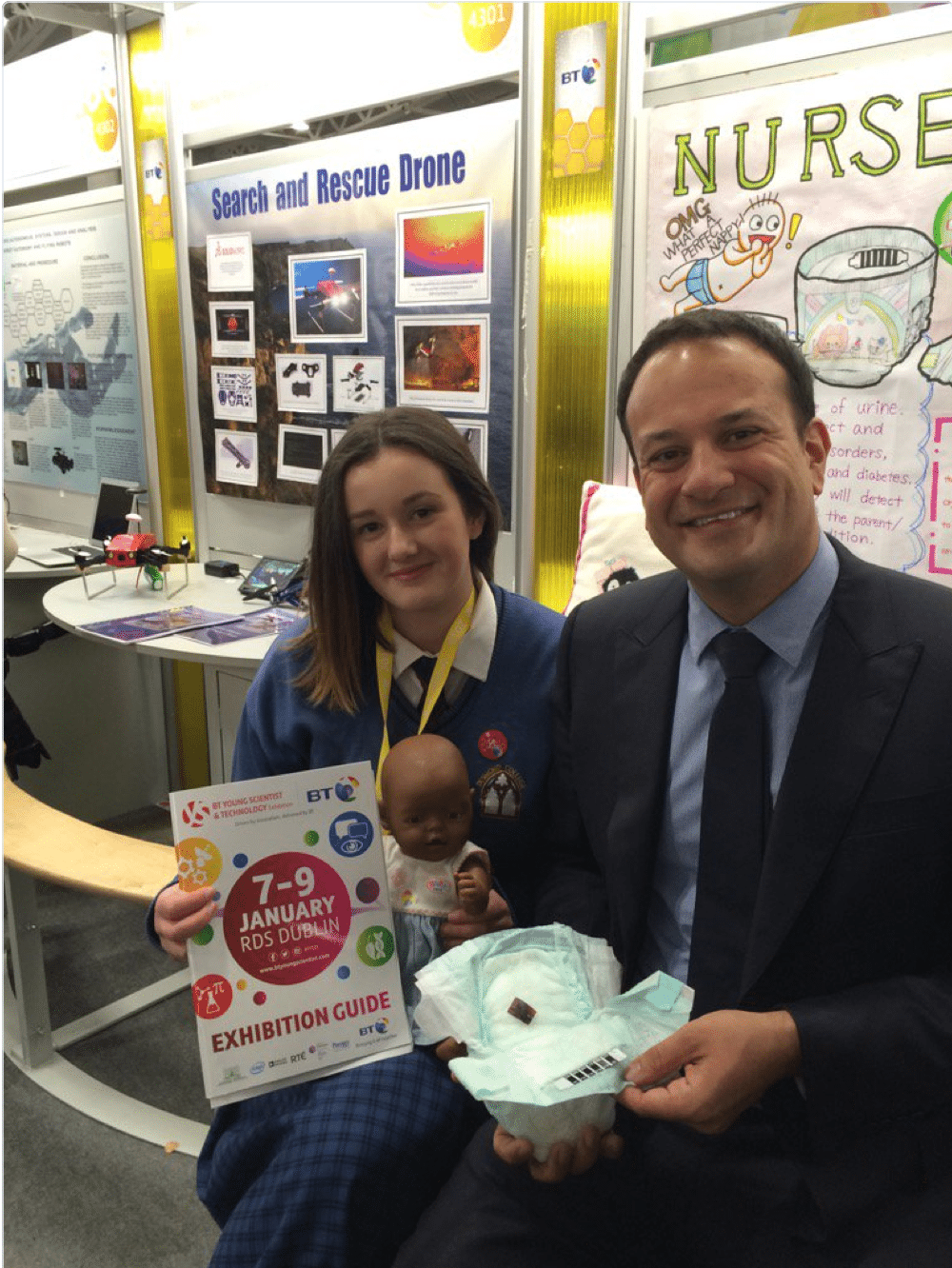 Emily Duffy with Minister Varadkar at the BTYSE2016