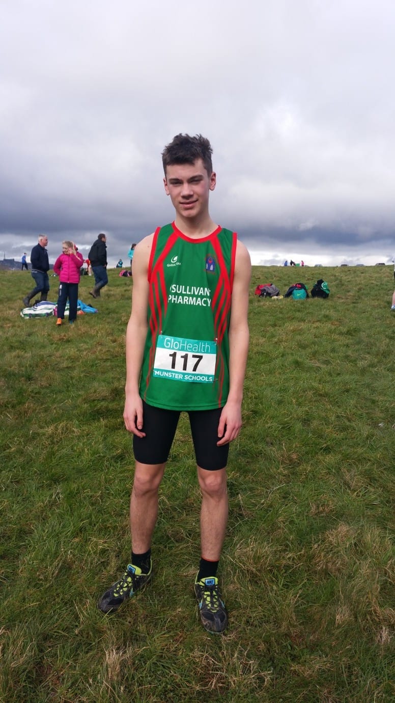 Feb 2016: Nathan Wright Desmond College pictured before he competed in the Munster Schools Cross Country and finished a fantastic 7th and has now qualified for the National finals in Sligo in March