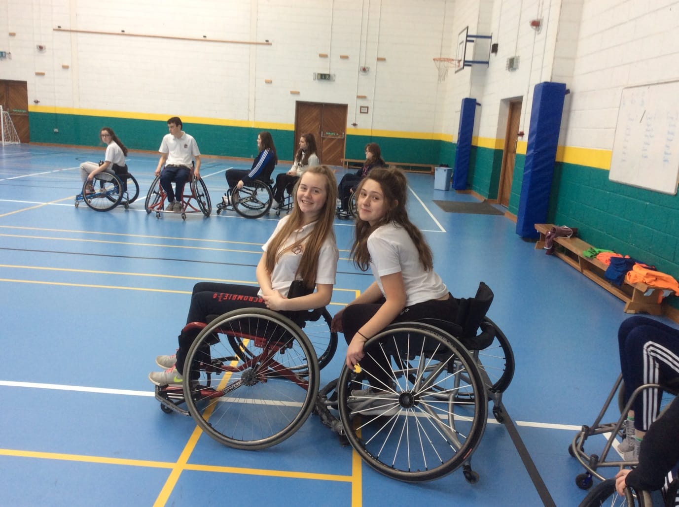Feb 2016: Wheelchair Basketball Workshop given by the Irish Wheelchair Association for Desmond College Transition Year Students