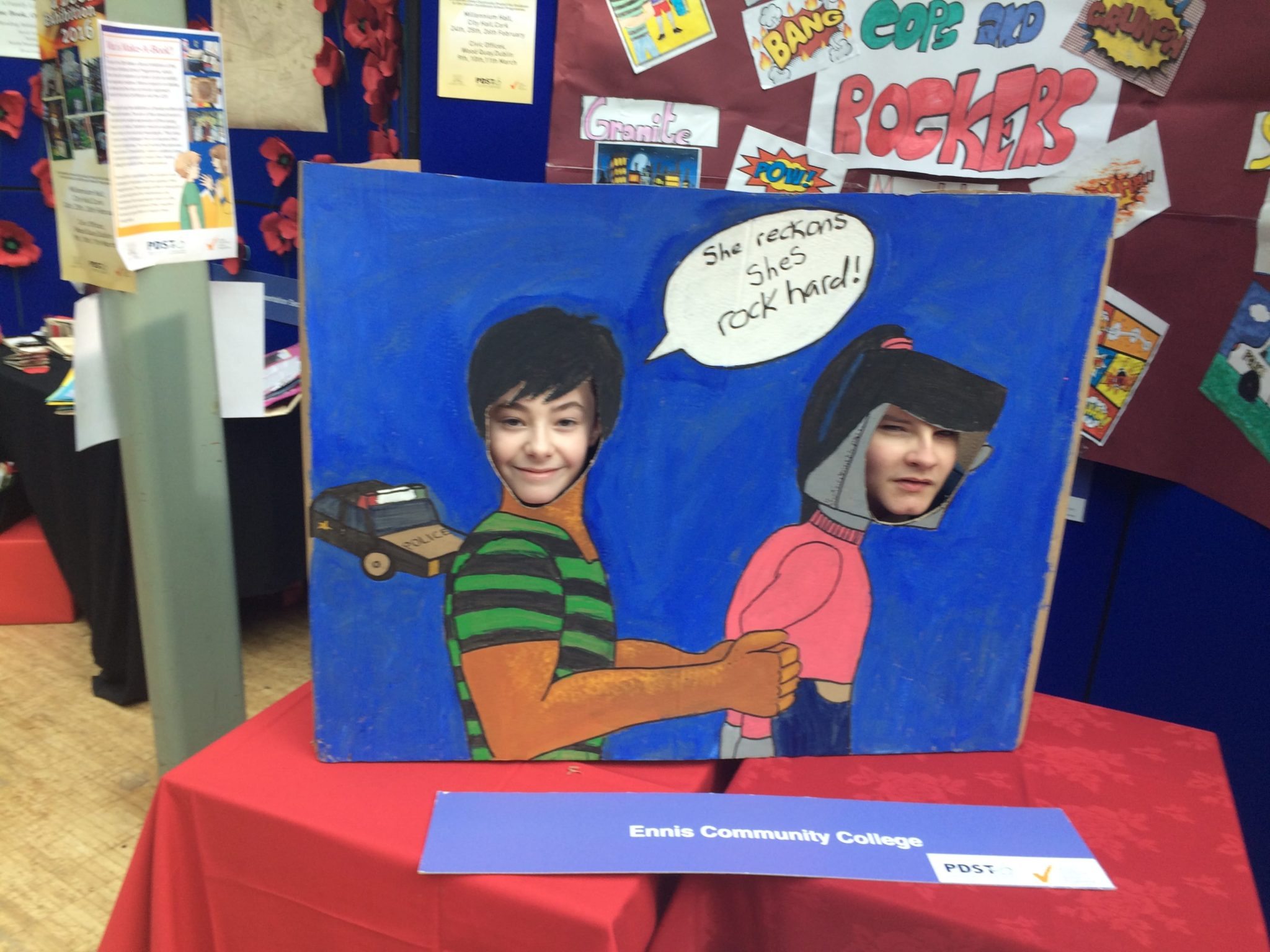 2016 Feb: Desmond College JCSP in a story book at the Make a Book Exhibition, in Cork