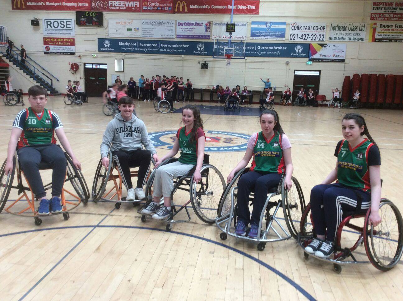 21st April 2016: Desmond College TY Students compete in Munster Wheelchair Basketball Competition. Active Schools Week 2016. #ActiveThursday