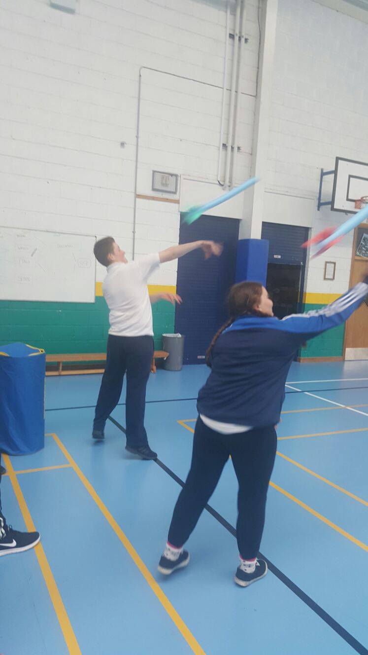 21st April: Desmond College Active Schools Week 2016: 1st Year Students having fun with the Limerick Sports Partnership #activethursday
