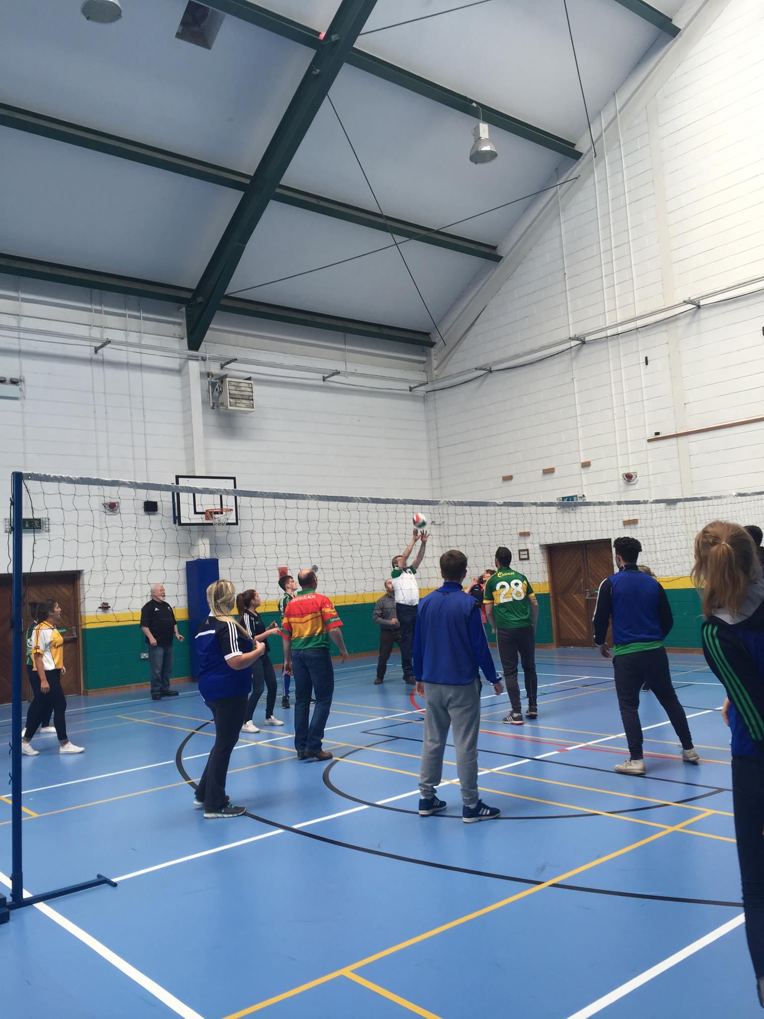 22nd April 2016: Teachers versus Students at the Desmond College Active Schools Week Volleyball Match