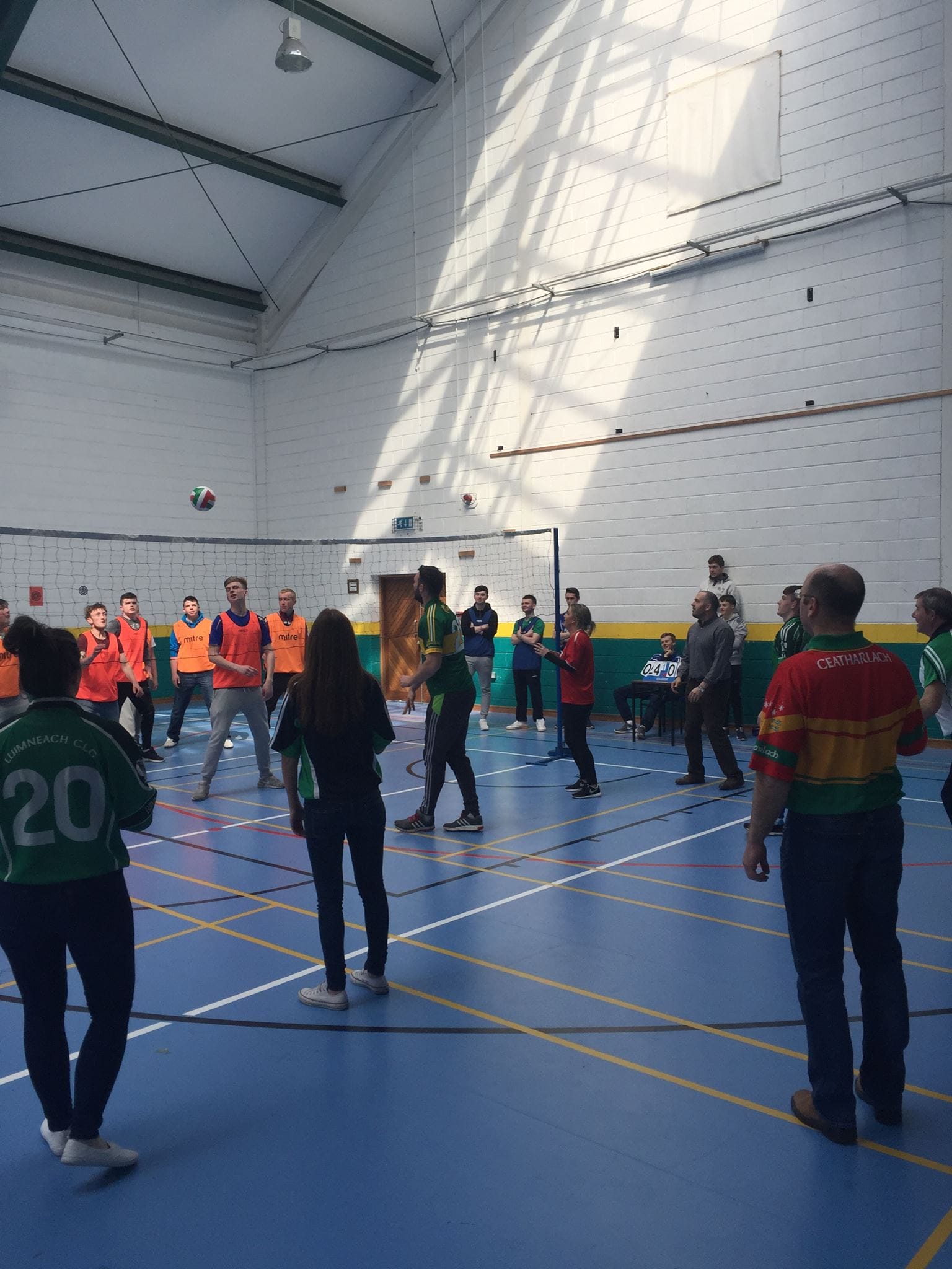 22nd April 2016: Teachers versus Students at the Desmond College Active Schools Week Volleyball Match