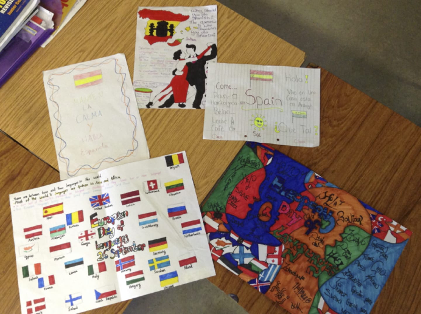 2016: A selection of Posters by the Desmond College Post Primary School Second Year Spanish Students