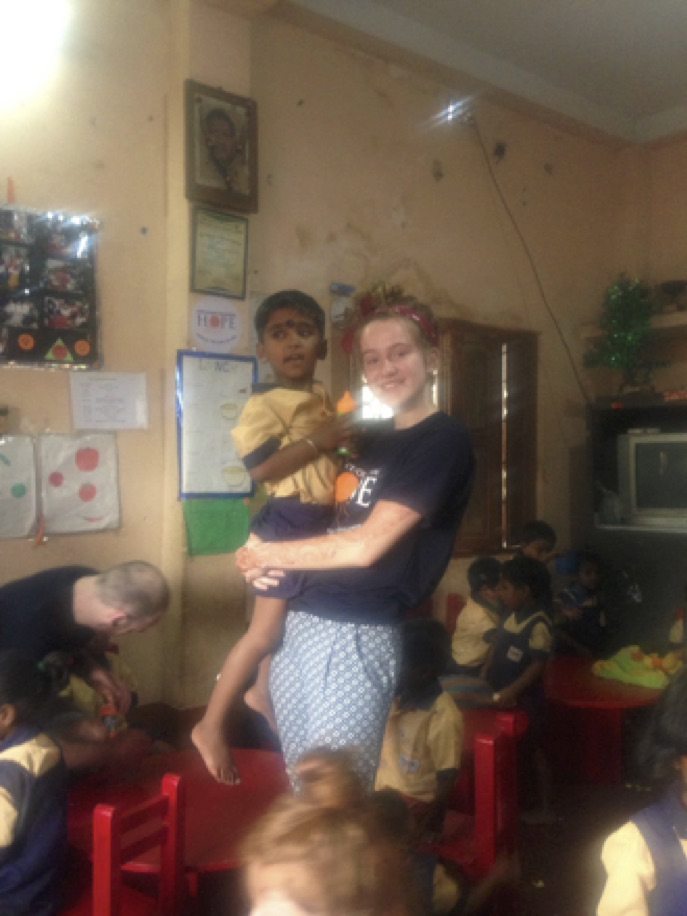 April 2017: Roz Barrett volunteering with the Hope Foundation in Kolkata