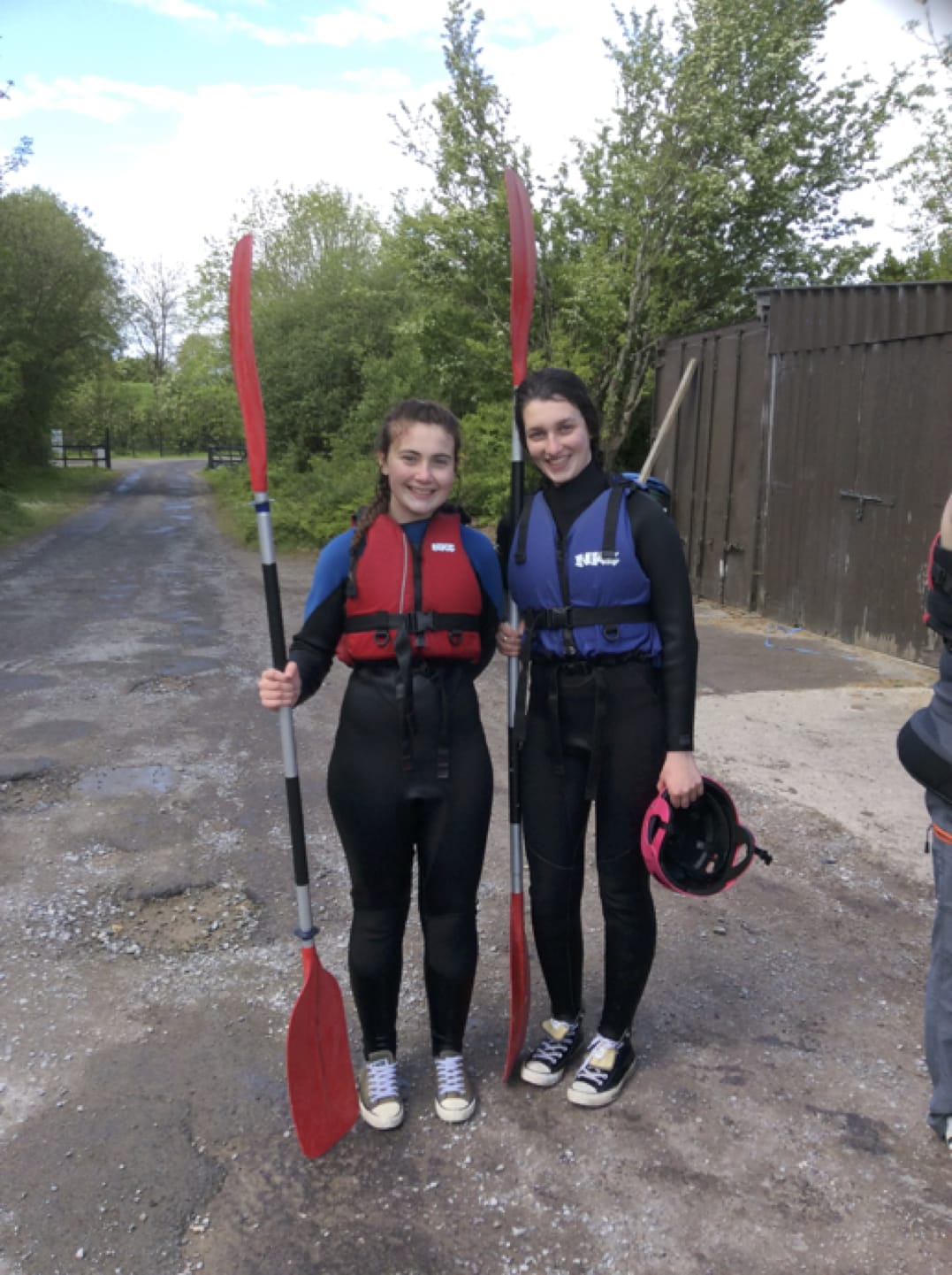 May 2017: Emma Herbert and Síun Ni Ceallaigh at Ballyhass Lakes