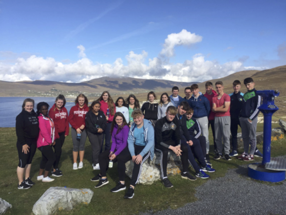 Sept 2017: Desmond College Transition Year group 2017 during their adventure trip to Achill