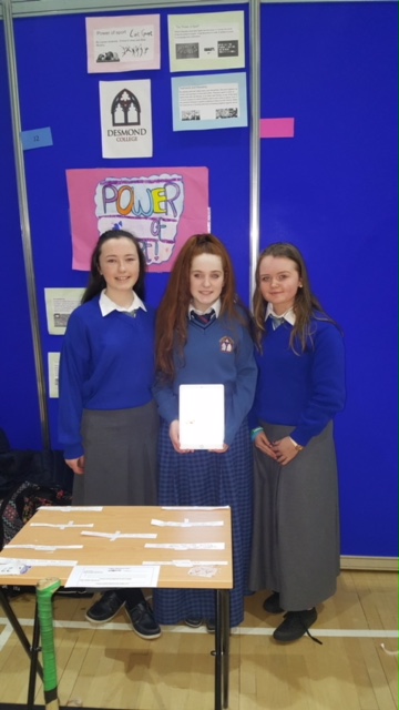 March 2018: Well done to all the Desmond College students at the PE Expo 2018