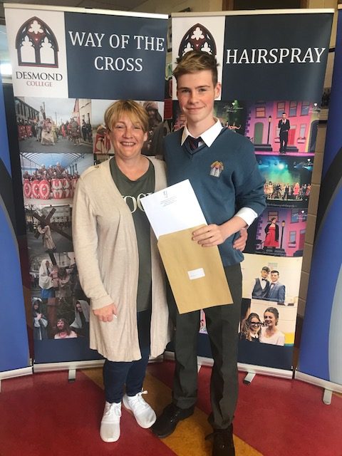 2018: Delighted Desmond College students receive their Junior Certificate results