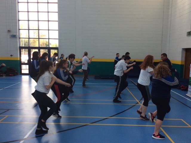 Oct 2018: Desmond College Transition Year students participate in a Tae Kwon Do class