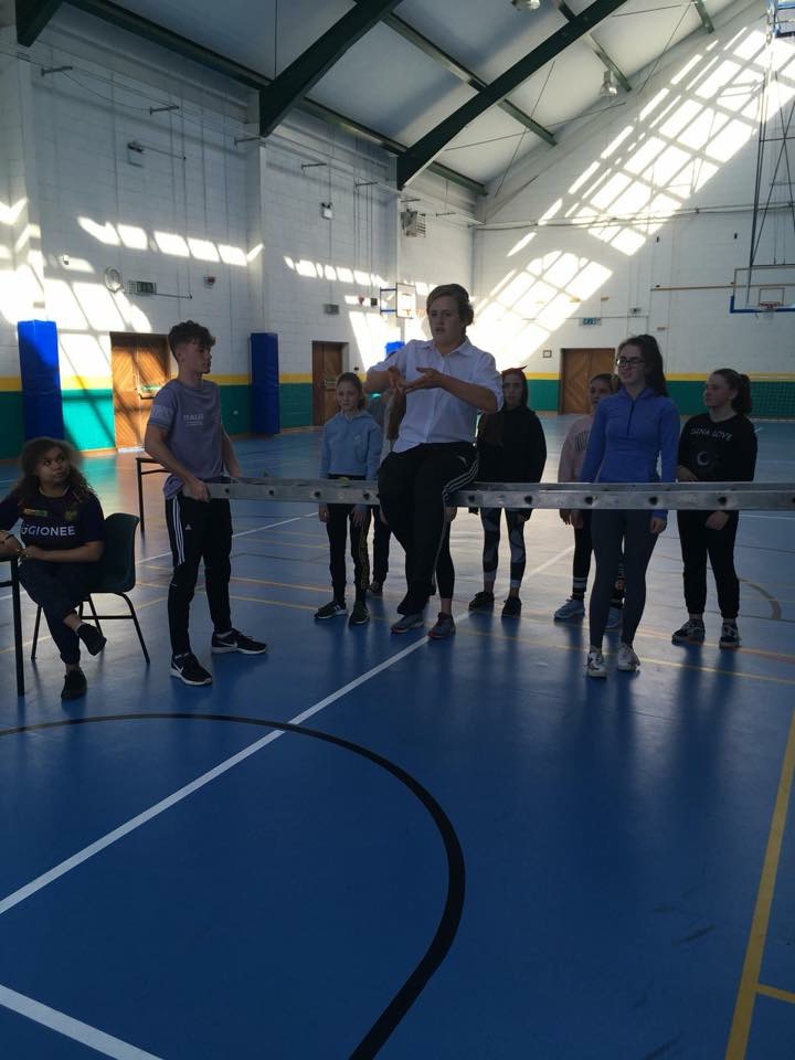 Oct 2018: Desmond College and Gaelcholaiste students prepare for the ABBA musical Thank you for the Music!