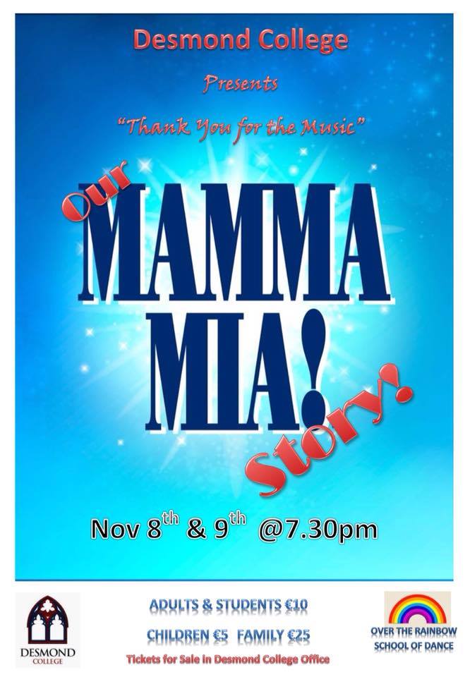 Desmond College Musical 2018: Thank you for the Music! Our Mamma Mia! Story.
