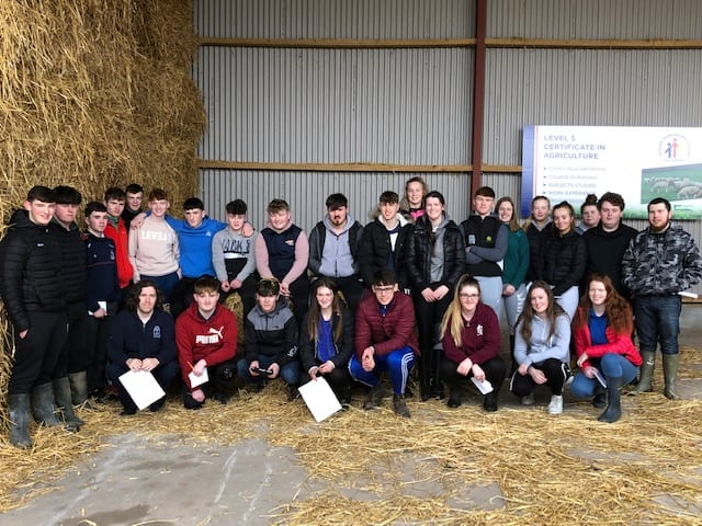 Desmond College Agricultural Science Students at a Farm Walk in Pallaskenry Agricultural College