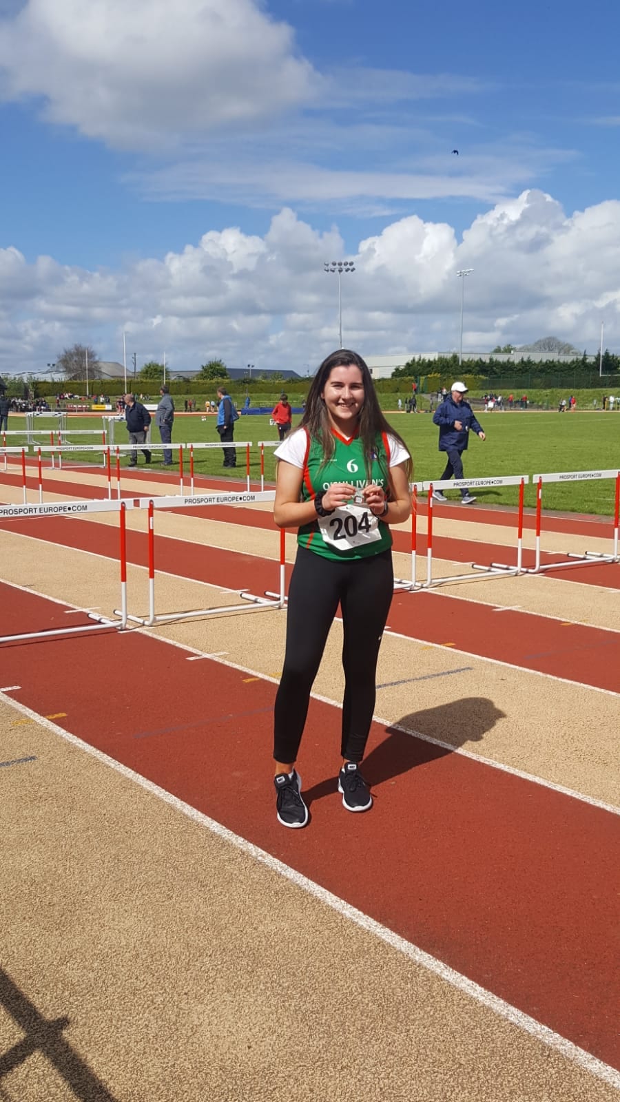 Ciara O’Connor with her Bronze medal at the North Munster Athletics Championships