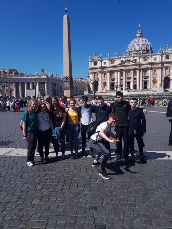 Our Transition Year Students on School Tour in Rome