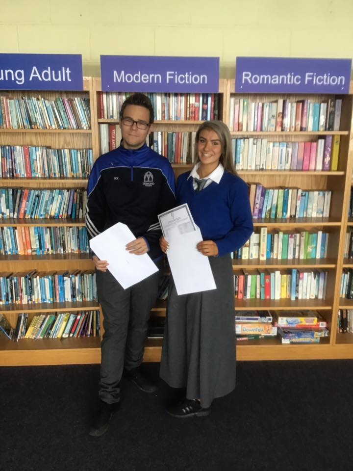 Desmond College students in School Library delighted with their results