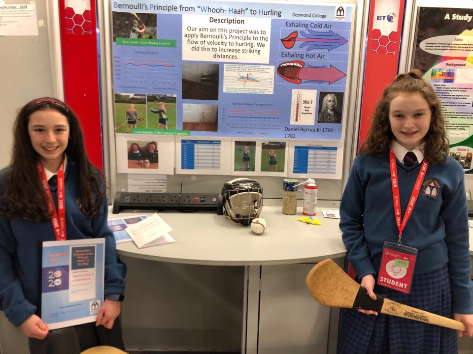 Desmond College students set up at the BT Young Scientists Exhibition 2020 in Dublin